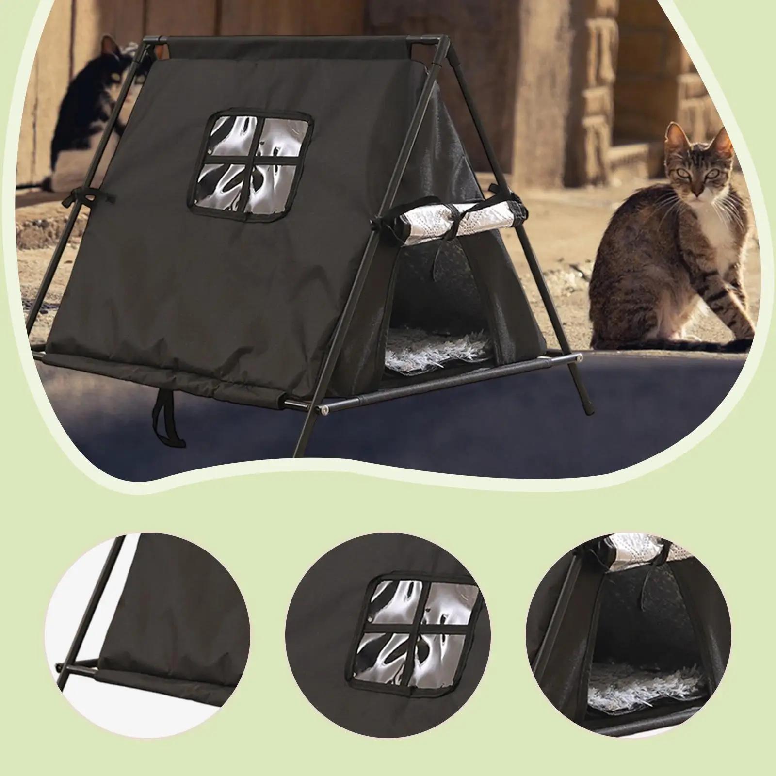 Casa de campaña transpirable para gatos, uso interior y exterior - imagen 4