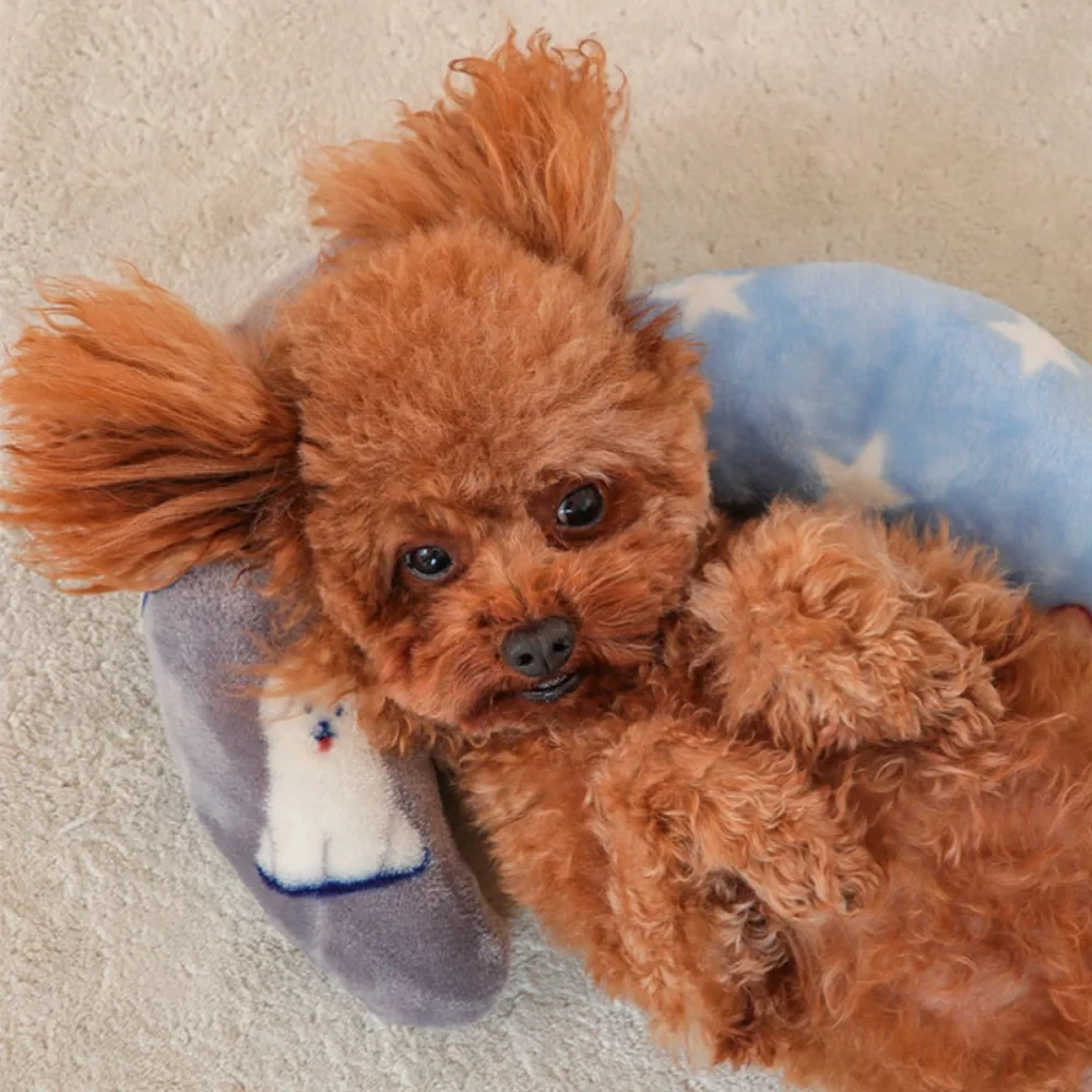 Almohada Universal suave y cómoda para gatos y perros, almohadilla para la barbilla para cachorros, almohada pequeña con estampado de dibujos animados, adecuada para el invierno - imagen 3