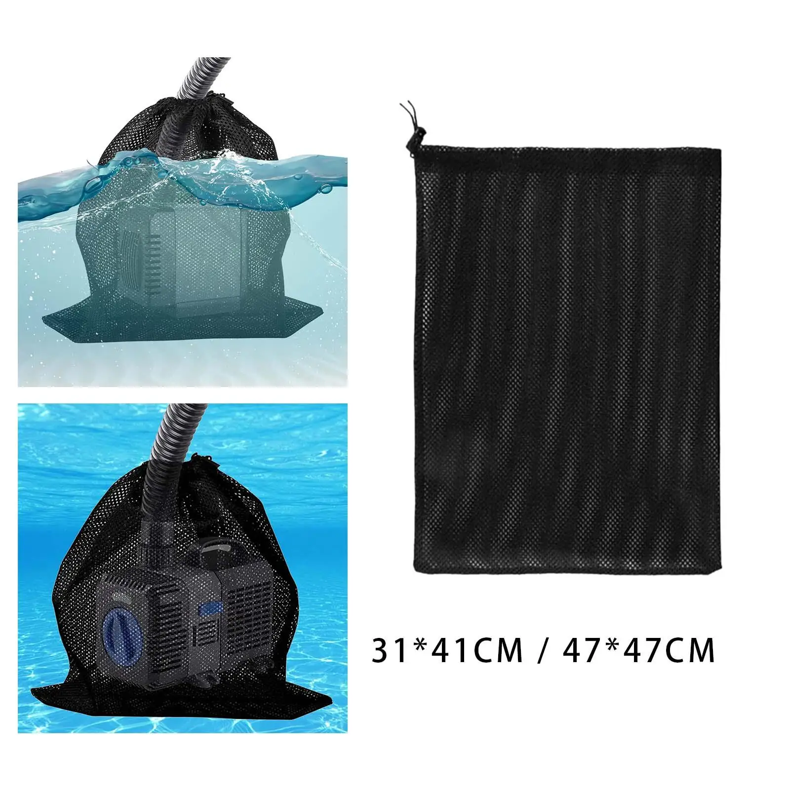 Bolsa de filtro de bomba de agua, limpieza efectiva, duradera, bolsa de barrera de bomba de agua para pecera, bolsa de filtro de malla, accesorios de piezas de repuesto - imagen 2