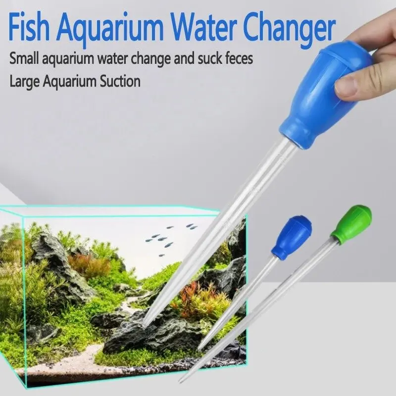 Limpiador de pipetas alargado, herramienta de limpieza Simple para cambiador de agua de acuario, sifón para acuario, aspirador de tanque de peces de 29cm y 45cm