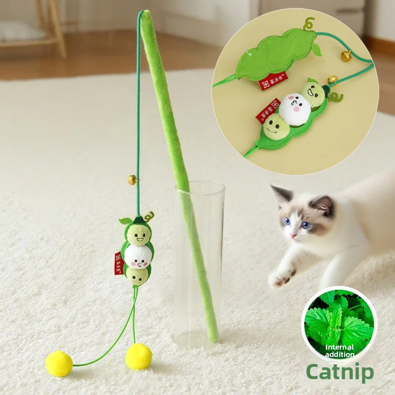 Juguete interactivo conhierba gatera para gatos - Masticar y perseguir