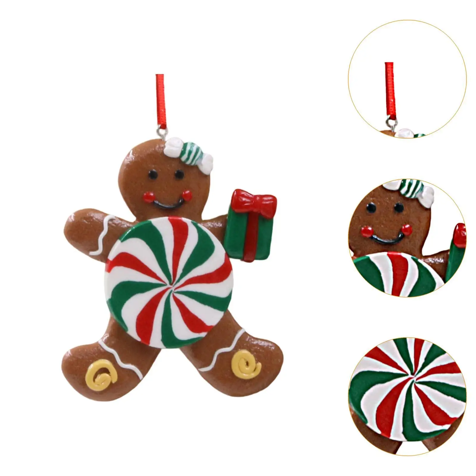 Christmas Gingerbread Man Hanging Decorations Hanging Pendant Celebration Ornament for Bedroom Office Living Room Door Wall