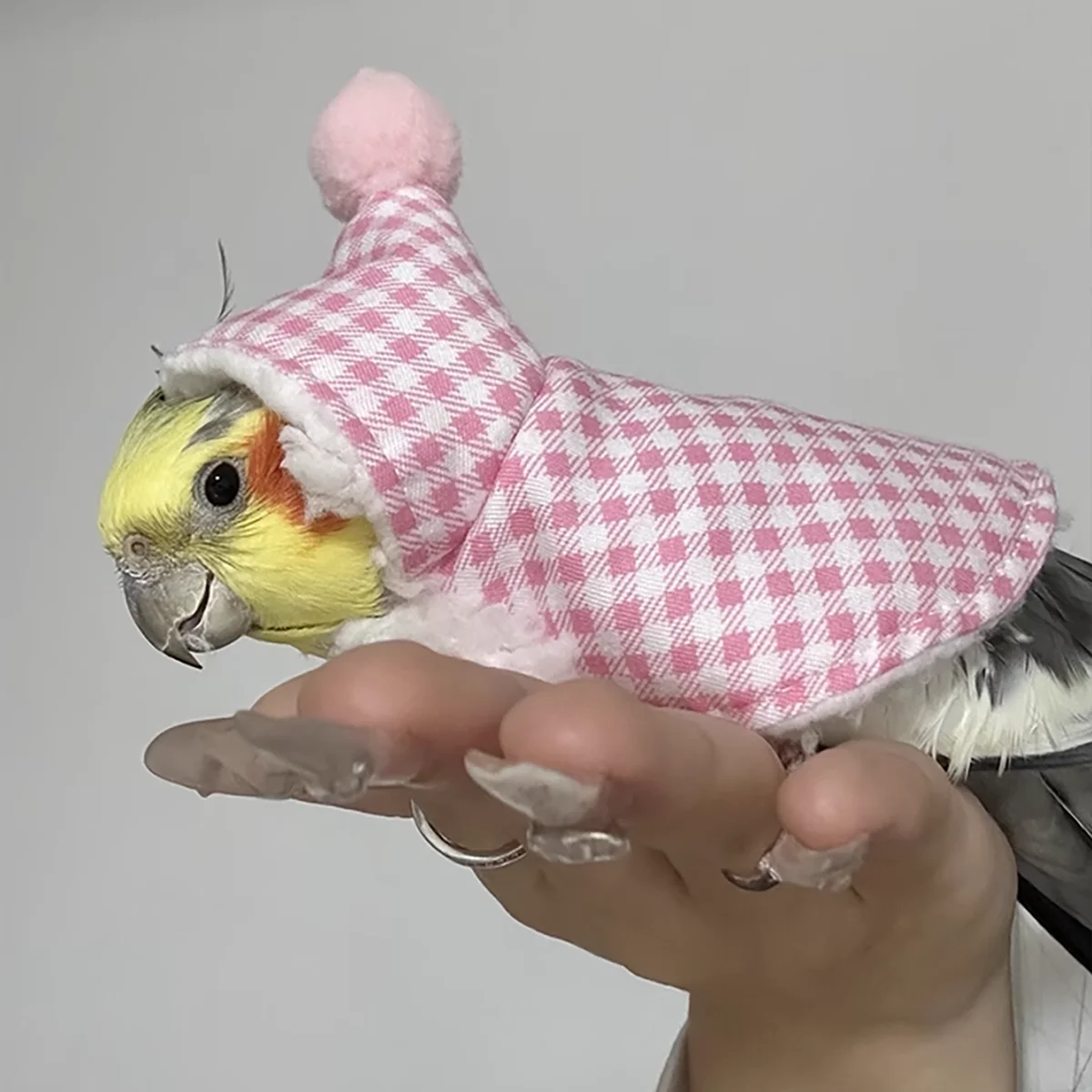 Linda ropa para pájaros, capa para pájaros, chaqueta gruesa para pájaros, pañal para pájaros, vestido de loro, traje de vuelo con pañal con tirantes de peonía con patrón de tigre - imagen 5