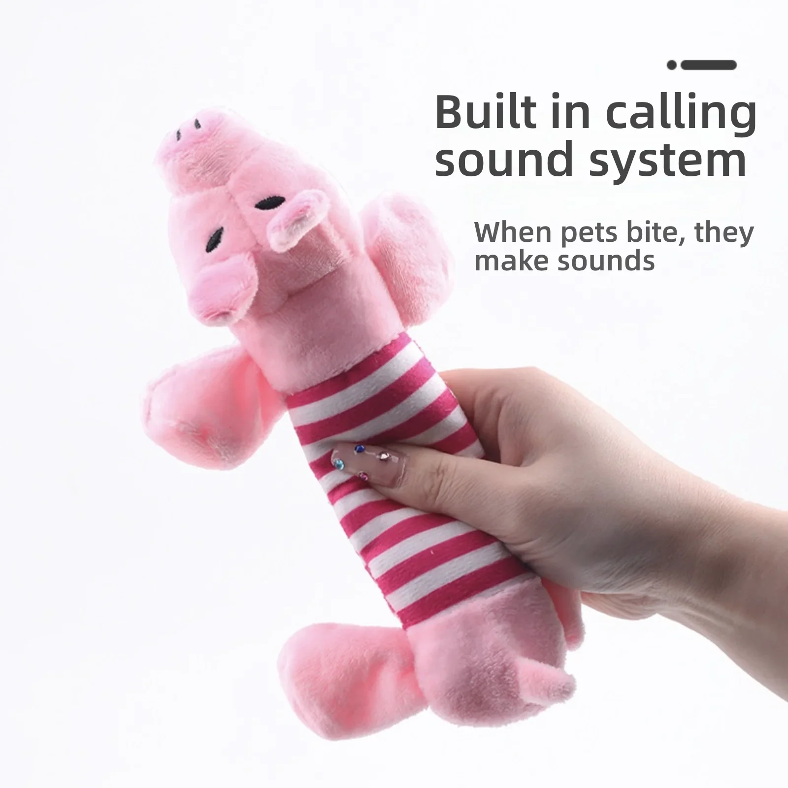 Perros de compañía, gatos, bordado de dibujos animados de peluche, resistente a mordeduras y alivio del estrés, patos, cerdos, elefantes, lindos juguetes de vocalizaciones - imagen 3