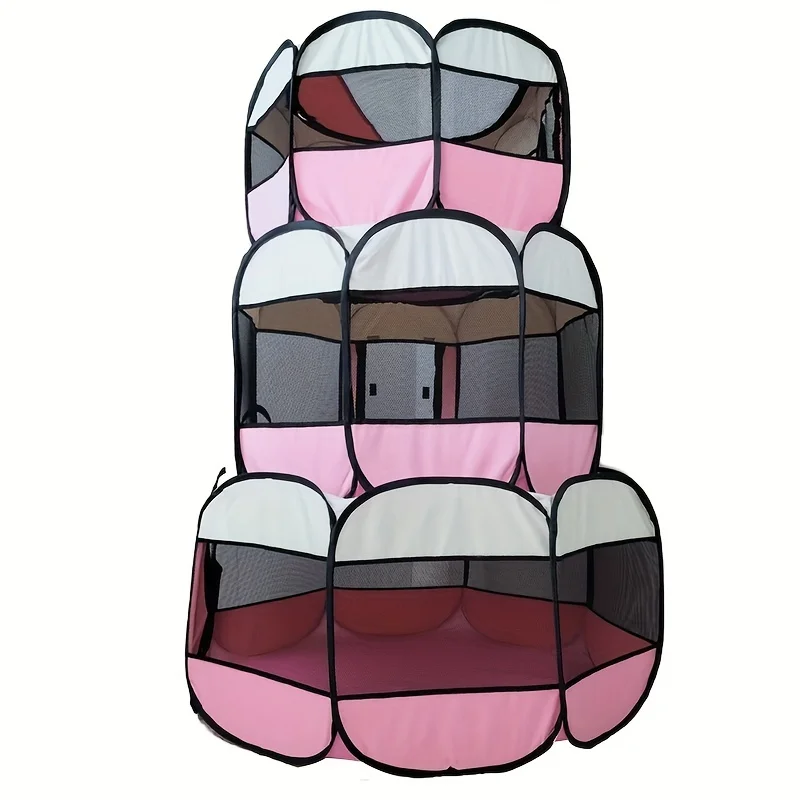 Corralito y tienda de campaña portátil de estilo clásico para mascotas, cama segura para exteriores para gatos y perros, duradera, plegable, diseño cómodo - imagen 4