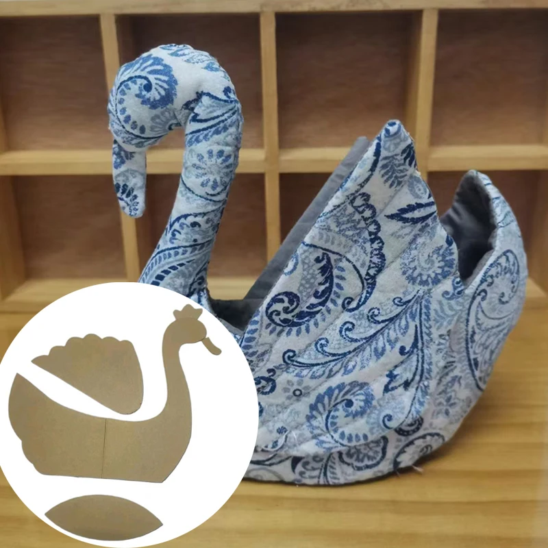 Regla de plantilla de cesta de almacenamiento de escritorio Swan, herramienta de rastreo de retazos de costura, plantilla de patrón de costura reutilizable - imagen 2