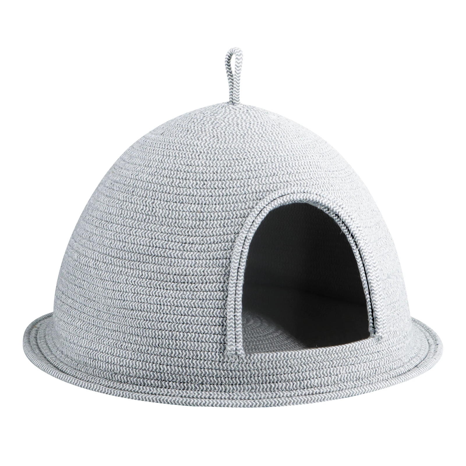 Cabaña para gatos estilo yurta mongol, cama suave y cálida para gatos de interior, gatitos, diseño semicerrado para gatos, siesta y descansar diariamente - imagen 4