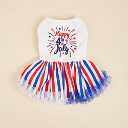 Vestido tutú a rayas para perro y gato
