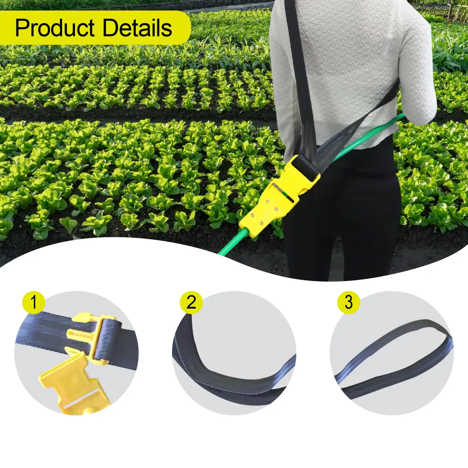 High Pressure Water Pipe Shoulder Strap Labor Saving Wear Resistant Portable Practical Nylon Adjustable for Garden Agricultural