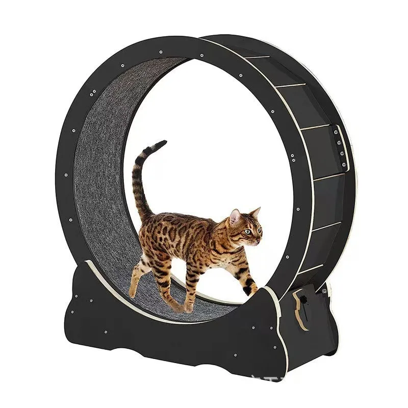 Cinta de correr de madera para gatos, deportes para el hogar, rueda para correr, suministros de Fitness, juguetes para mascotas, productos de muebles, rodillo silencioso, marco de escalada para gatos - imagen 2