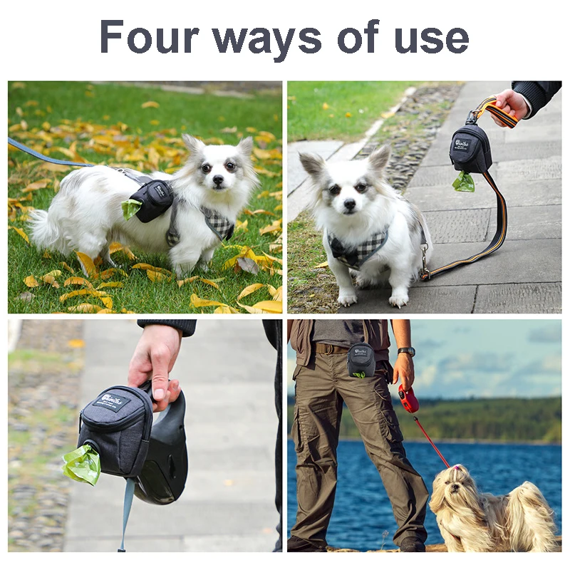 Bolsa de entrenamiento para perros y mascotas, bolsa portátil para golosinas para perros al aire libre, bolsa de cintura de recompensa para aperitivos para cachorros, dispensador de bolsas para excrementos de perros, accesorios para mascotas - imagen 4