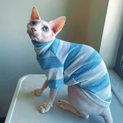 Camiseta para Sphynx y Devon Rex - algodón elástico y cuello alto, otoño