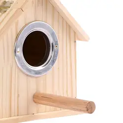 Pajarera colgante exterior de madera - casa para aves de jardin