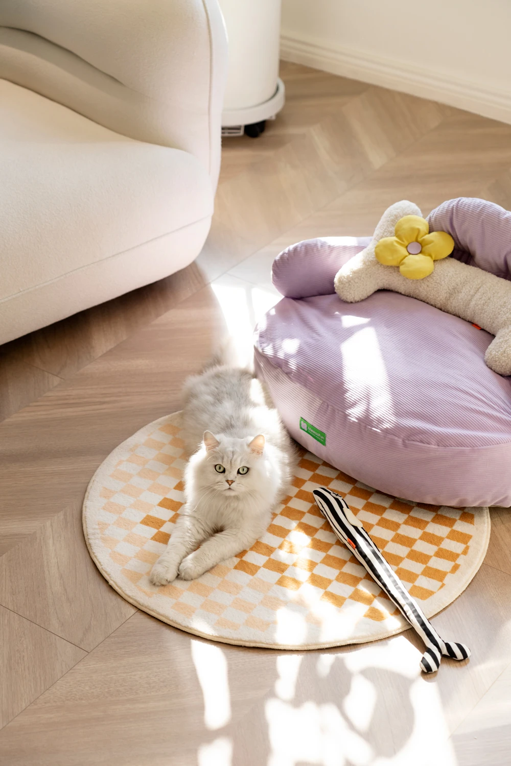 Mewoofun-cama versátil para mascotas, sofá para gatos y perros con funda extraíble lavable, adecuado para todas las estaciones, alfombrillas perfectas - imagen 4
