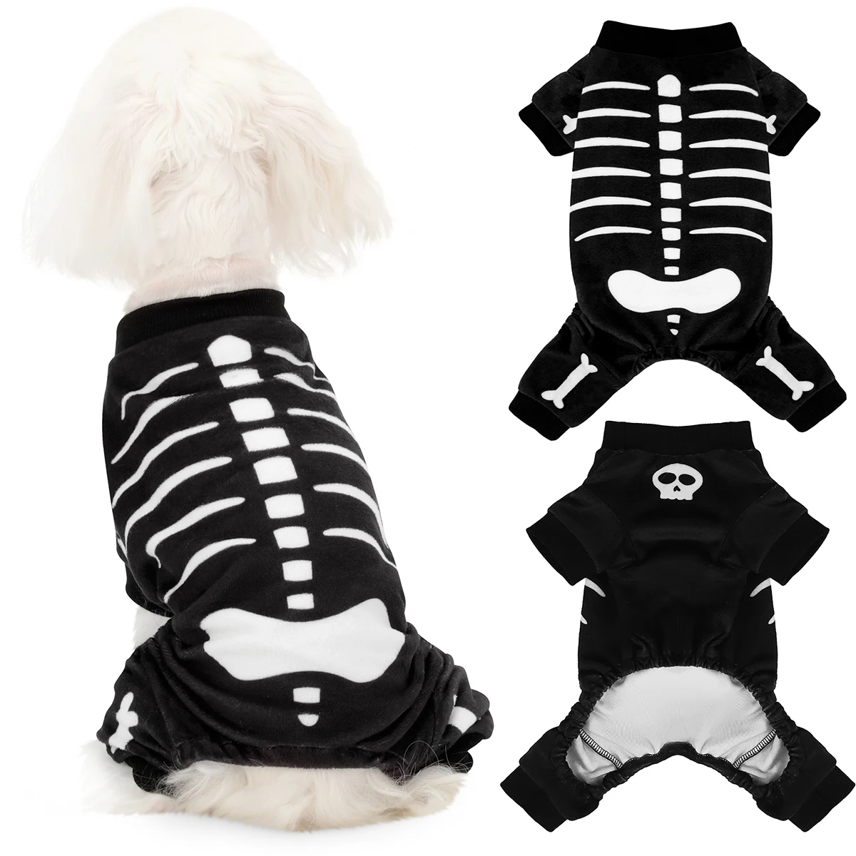 Pijama de Halloween para perros pequeños y medianos, mono elástico para Navidad, Halloween, fiestas y Cosplay - imagen 3
