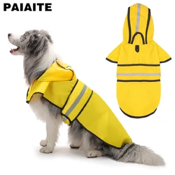 Poncho impermeable para perros con capucha - Reflectante ajustable