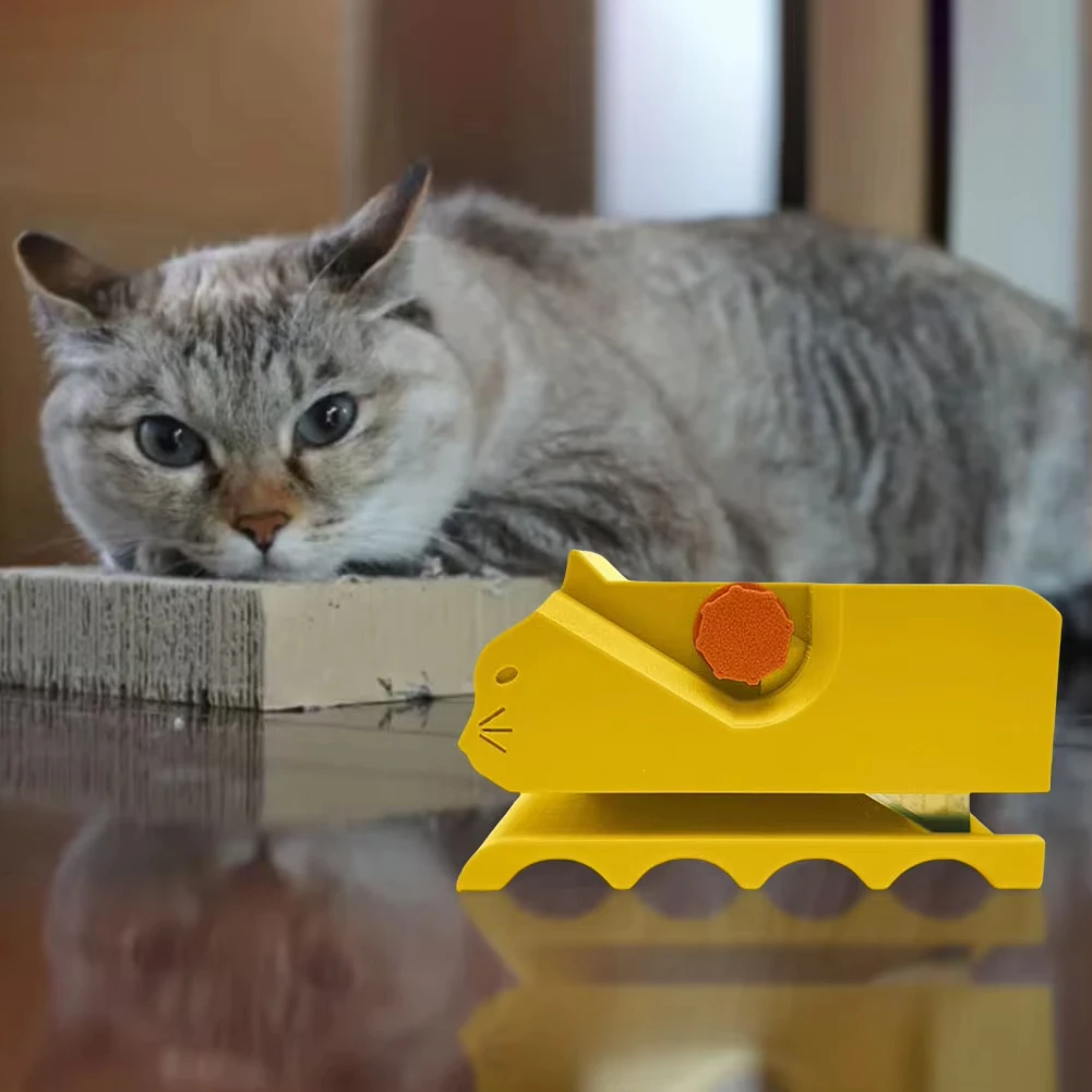 Rascador de gatos con estampado 3D de dibujos animados, pelador de tiras de cartón, cortador de cartón portátil para rascadores de gatos - imagen 4