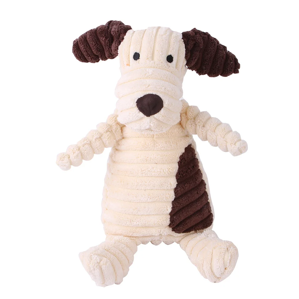 Juguetes chirriantes con forma de animales, juguete de peluche para perros, bonitos juguetes de pana resistentes a mordeduras para perros pequeños y grandes, accesorios para cachorros - imagen 5