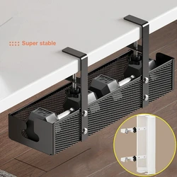Organizador de cables para escritorio - instalacion sin taladro