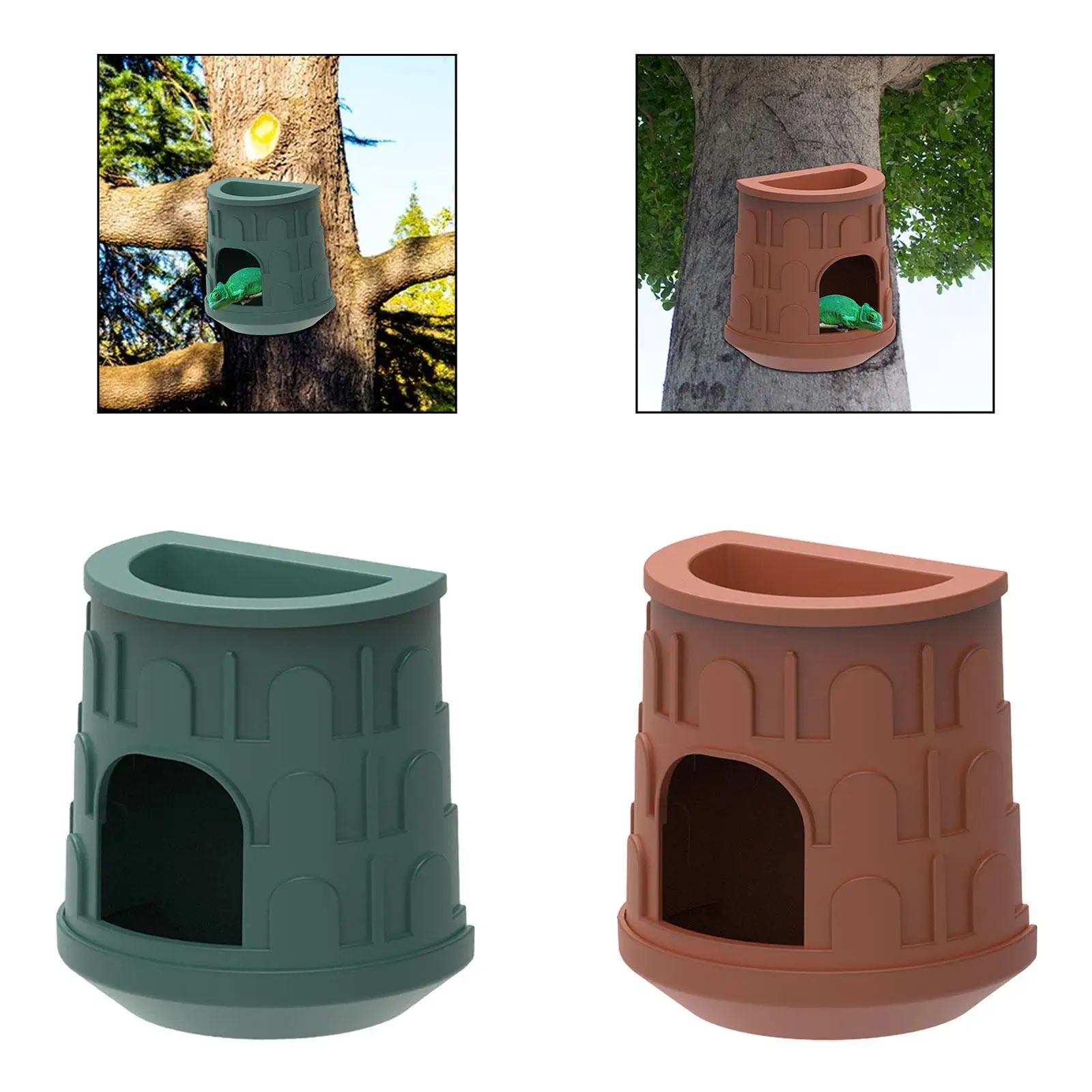 Reptile Cave Hideaway Hides Landscape Pets Hut for Turtle Spider Chameleon