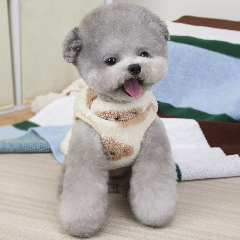 Ropa de invierno para perros, sudaderas con capucha de lana para perros pequeños y medianos, ropa para mascotas Chiwawa York Shih Tzu, sudadera con capucha para cachorros XXL - imagen 3