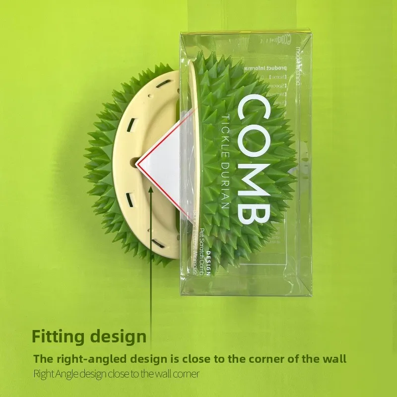 Peine para rascar Durian para mascotas, esquina de pared, masaje para moler los dientes, frotar la picazón, eliminar el pelo suelto, menta para gatos, productos de juguetes para mascotas, accesorios - imagen 5