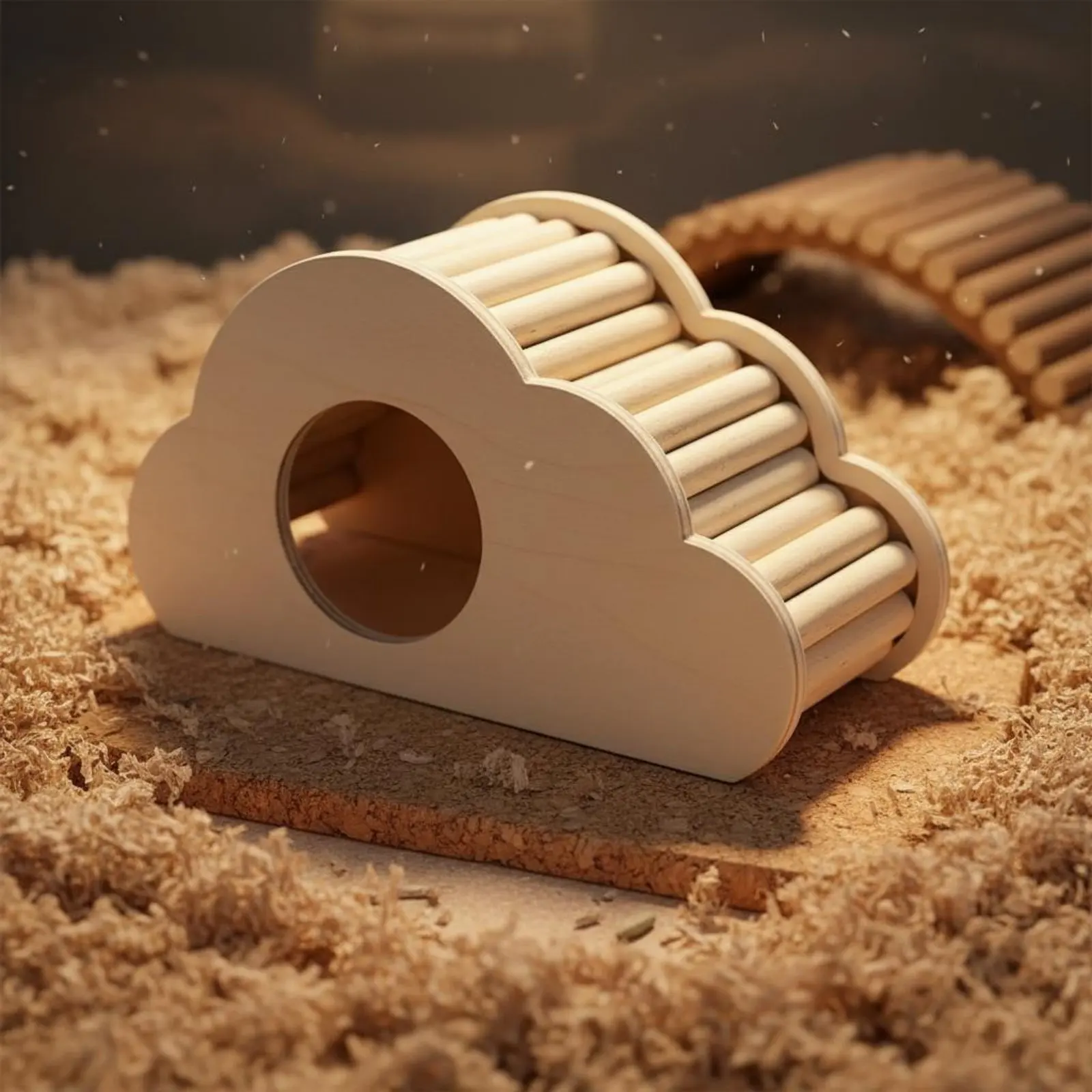 Casita para hámster con rampa de escalada y zona de descanso - imagen 4