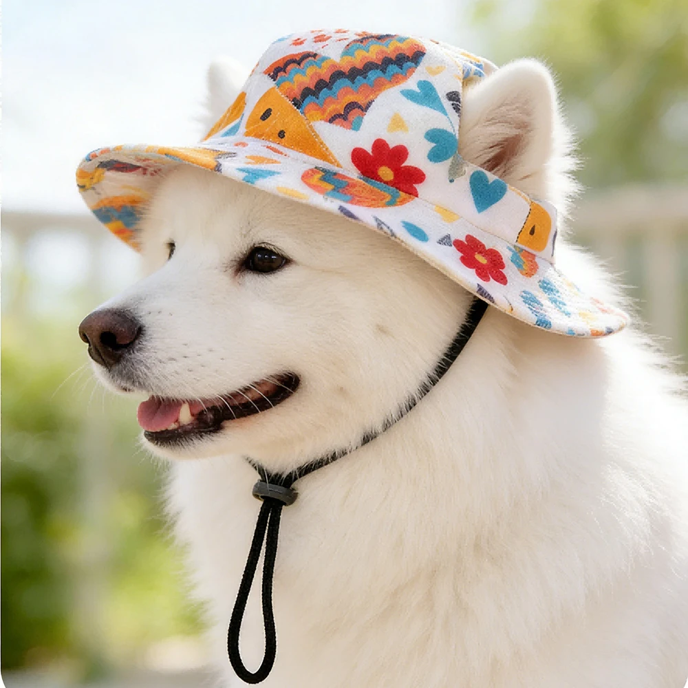 Gorra protección solar ajustable para perros Shiba Inu, Corgi y gatos - imagen 2