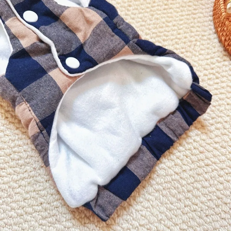 Chaleco de invierno peluche con flores para gatos y perros pequeños - imagen 5