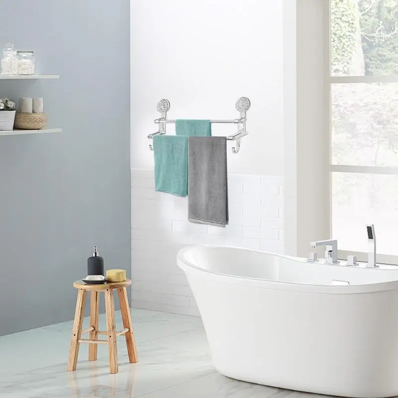 Toallero adhesivo, barra de toalla adhesiva, toallero de succión, barra de toalla adhesiva, toallero de succión, barra de estera de ducha extraíble para - imagen 3