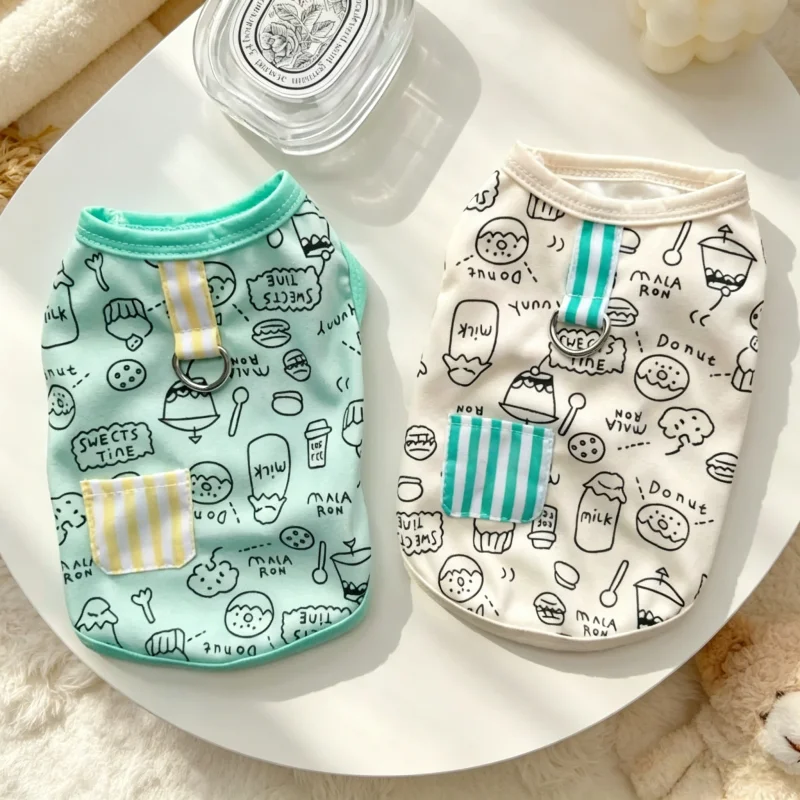 Chaleco y camiseta con estampado divertido para perros y gatos - imagen 3