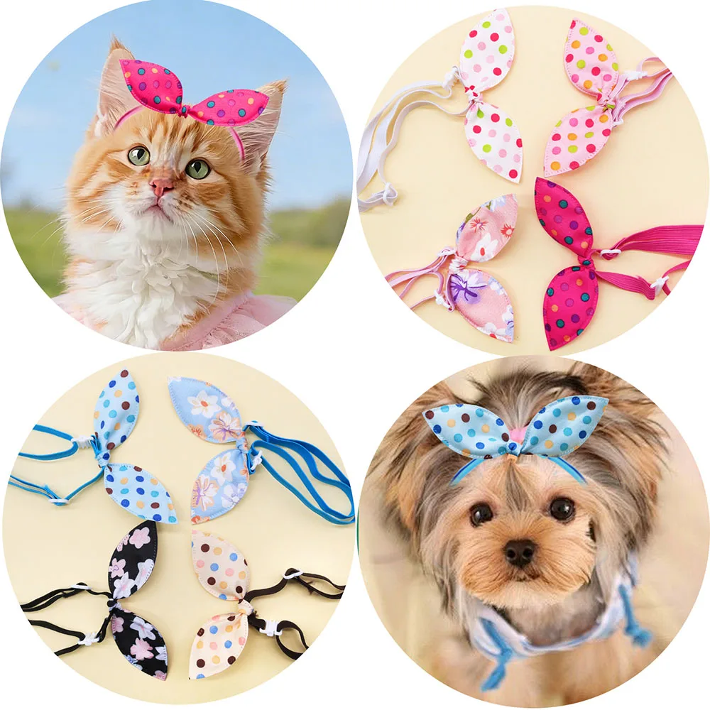 Lazos pelo cachorro perro oreja conejo – Bandas elásticas coloridas - imagen 5