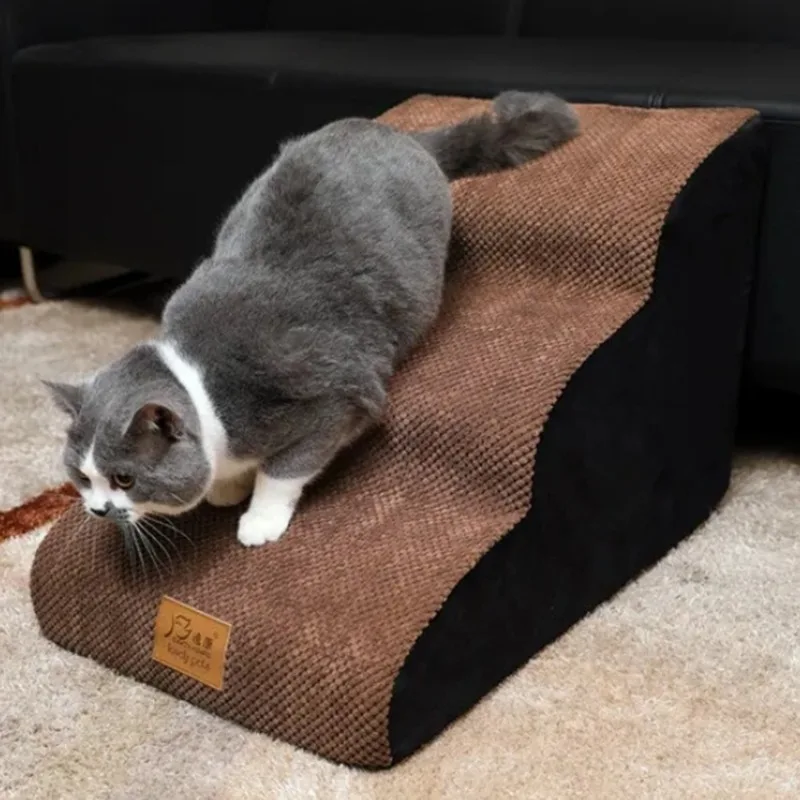 Escalera de esponja lateral para cachorros, rampa duradera para gatos, escalones de escalada para mascotas de interior, patas suaves y cómodas, rampas estables, productos para mascotas - imagen 3