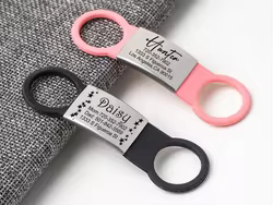 Etiqueta identificativa para perros con código QR y diseño deslizante