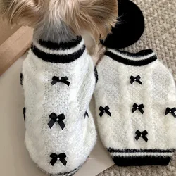 Suéter para perros pequeños con lazo – Bichón Maltés