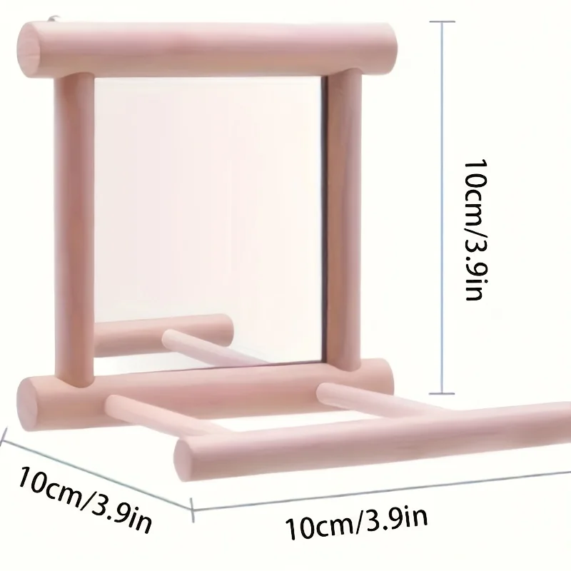 Soporte de espejo para loros, 1 unidad, adecuado para pájaros, jugar y perca en jaulas, accesorios para periquitos y otros loros. - imagen 2