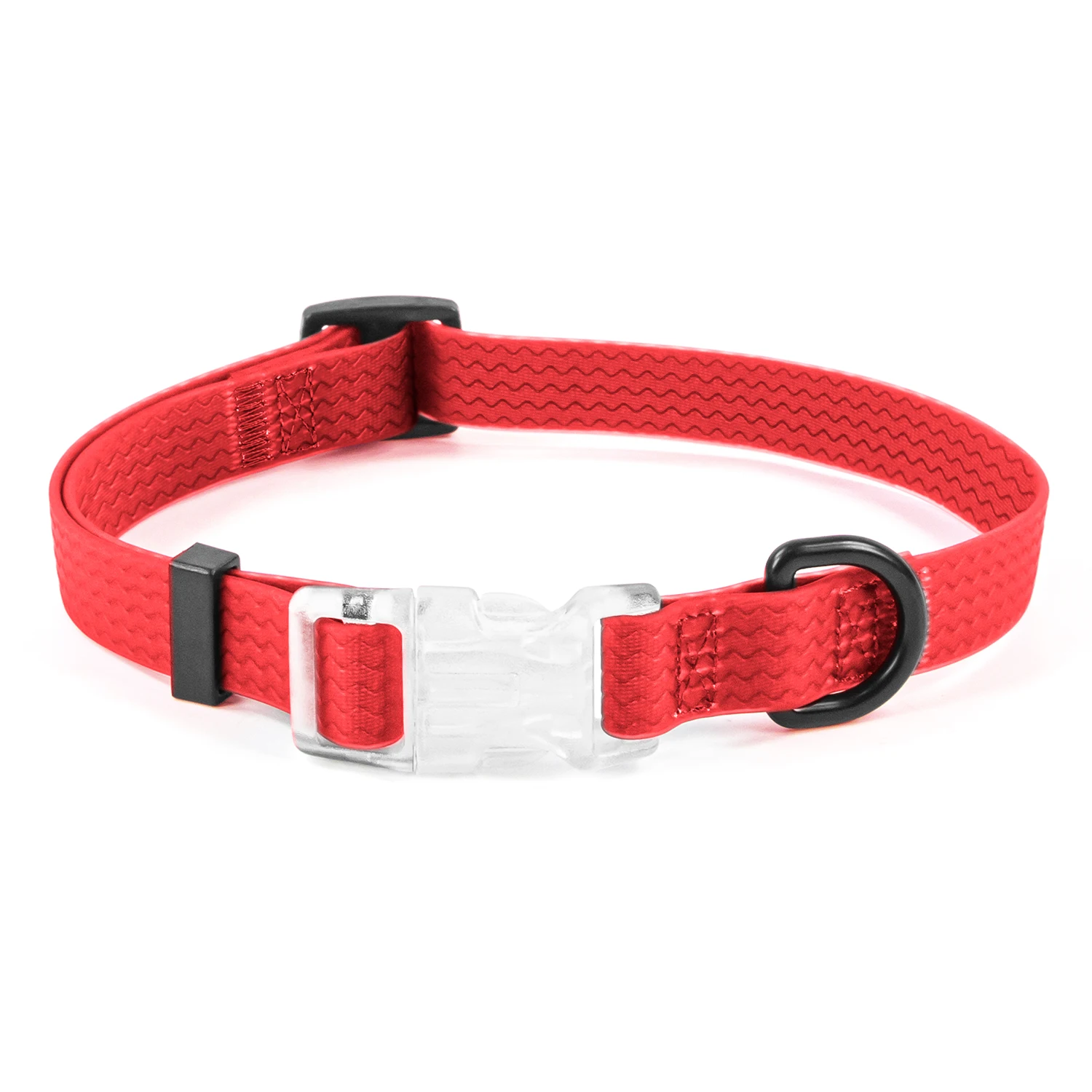Collar de perro de PVC impermeable Collar mediano de gran tamaño para perros Opciones de color rojo púrpura para perros grandes