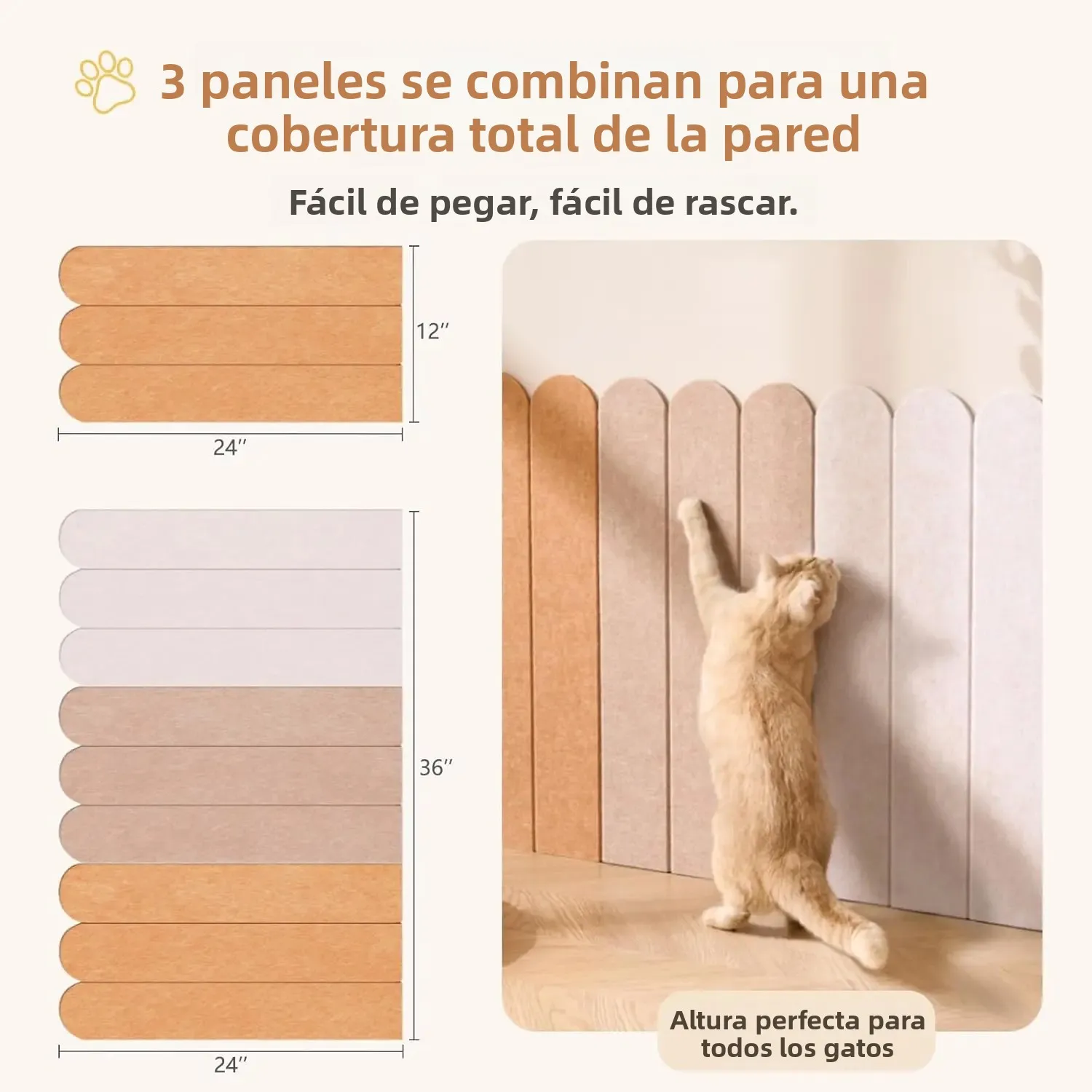 Antiarañazos para gatos, sofá, estera para gatear, poste rascador para gatos DIY, protección para sofá, alfombra autoadhesiva, tablero rascador para gatos, juguetes para gatos - imagen 4