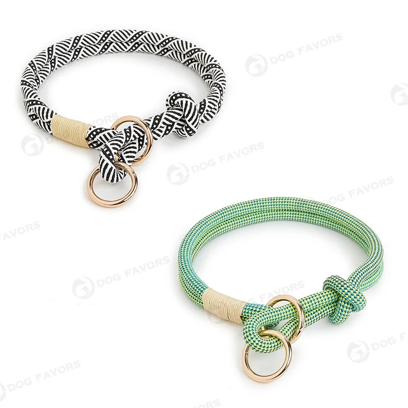 Collar de estrangulación para perro, cadena P deslizante, patrones bohemios, doble Clip, correa para perro, Collar ajustable para exteriores, correa para caminar y entrenar para mascotas