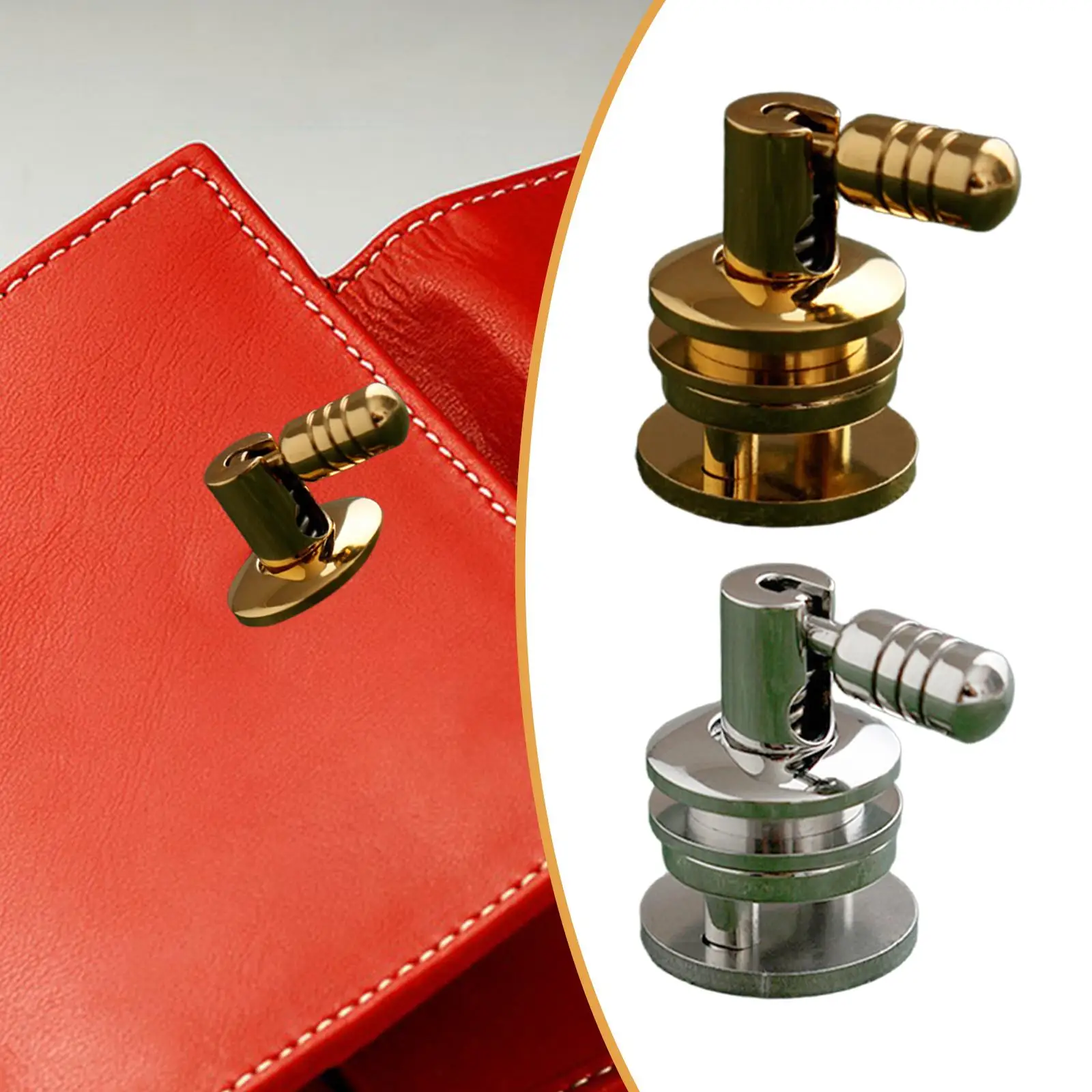 Cierre de cierre de monedero, pequeño, resistente, Premium, cerradura plegable, Hardware de cierre para maletín, bolso, cartera, embrague DIY - imagen 4