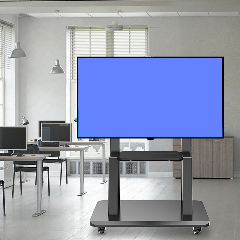 Carro de TV móvil, soporte de TV rodante para televisores de 32-75 pulgadas con rueda bloqueable, soporte de TV de altura ajustable con ruedas Max VESA 600x400 mm - imagen 3