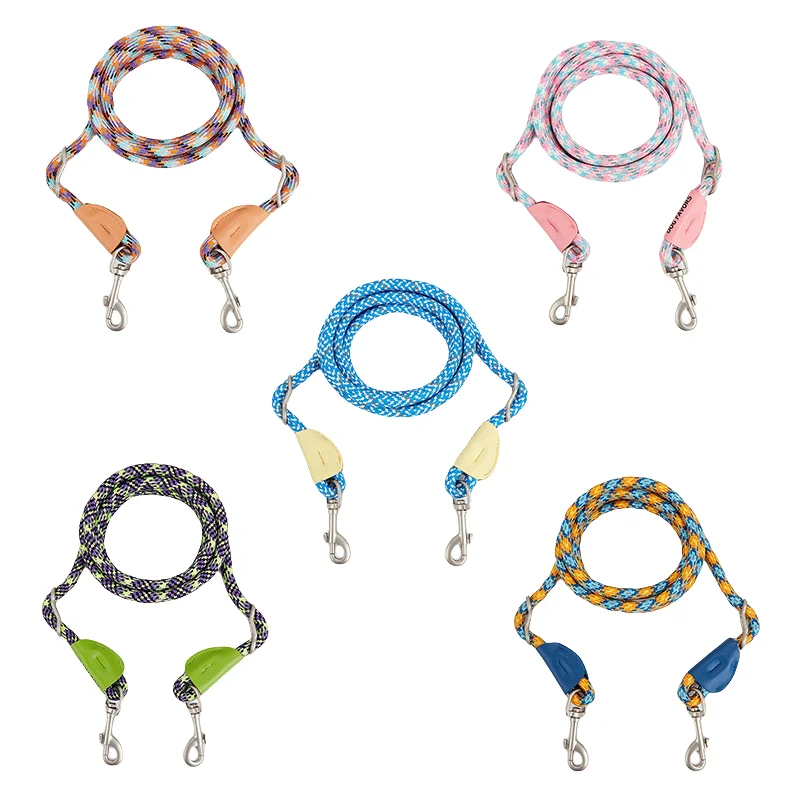 Combo de Collar y correa para perro, patrones bohemios, doble Clip, correa para perro, Collar ajustable para exteriores, correa para caminar y entrenar para mascotas