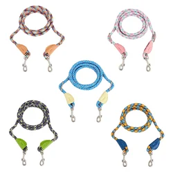 Combo de Collar y correa para perro, patrones bohemios, doble Clip, correa para perro, Collar ajustable para exteriores, correa para caminar y entrenar para mascotas