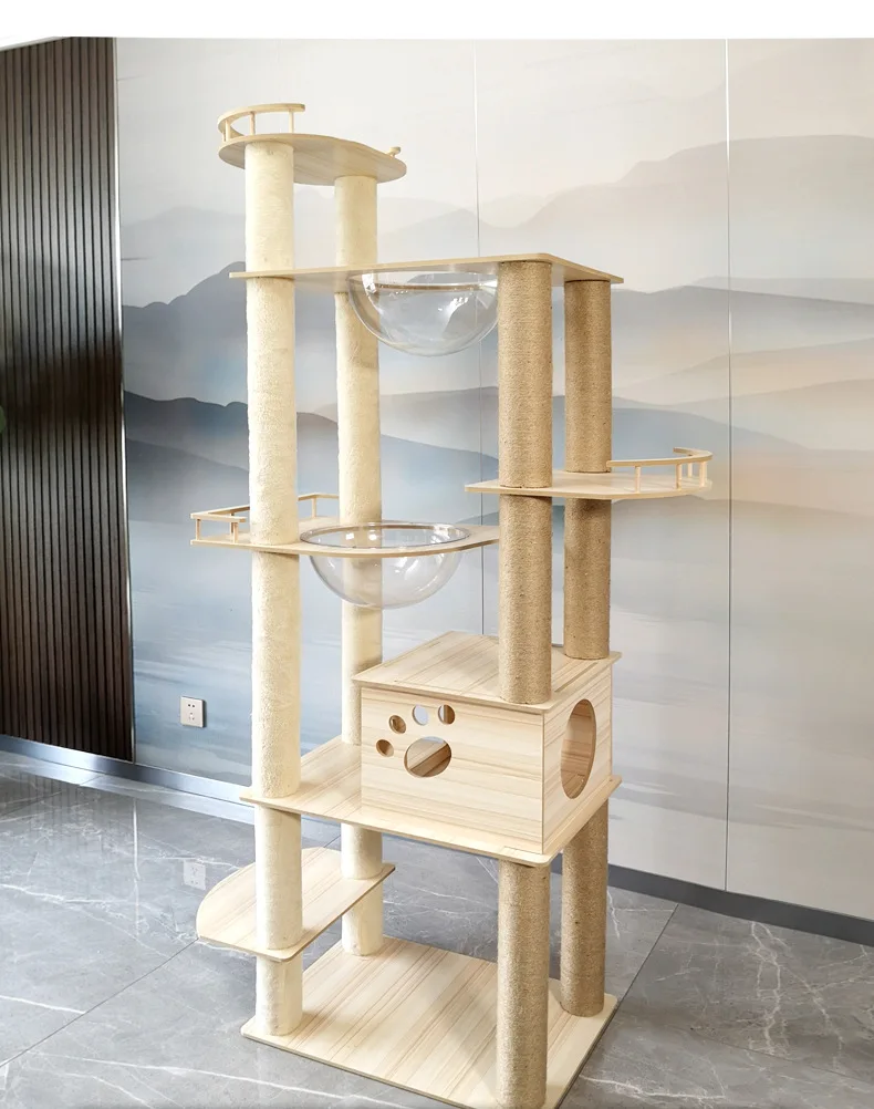 Árbol rascador con casita integrada