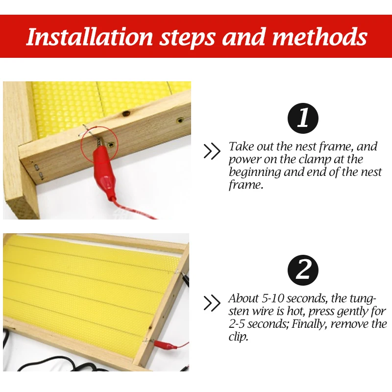 Dispositivo de calentamiento de Embedder eléctrico de apicultura, equipo de instalador de colmena, herramienta de apicultura de apicultor, enchufe AU/EU/US, herramientas de Apicultura - imagen 4
