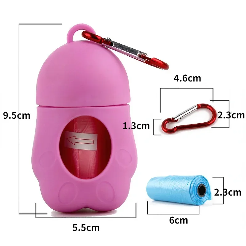 Dispensador portátil de bolsas para caca de Mascota, caja de basura para exteriores, suministros de limpieza, bolsas para caca de perro, accesorios para perros, productos para perros - imagen 3