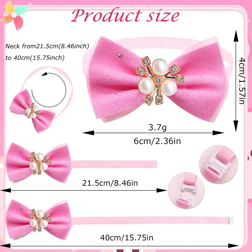 50 Uds. Pajarita para perros a granel, pajaritas a la moda para perros pequeños y gatos, corbatas para perros, productos de aseo para cachorros, suministros para mascotas para perros pequeños - imagen 4