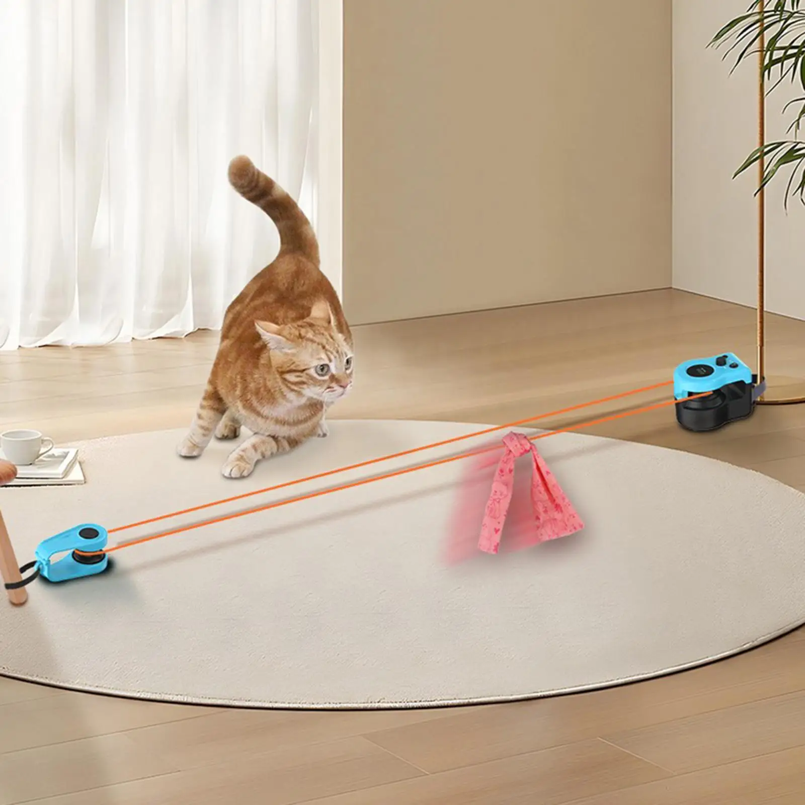 Running Cat Toy Interactive Cat Toy with Remote Control Wheel Exerciser for Kitty Kitten Indoor Playing Toys Pet Supplies