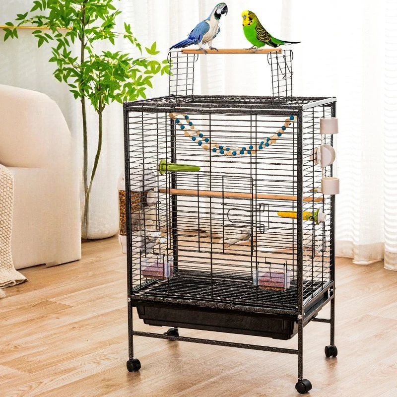 Jaula para pájaros de lujo, jaulas grandes para loros, accesorios, ruedas para cajones, casas de pájaros, cerradura para loros, comedero para palomas, suministros para jaulas de pájaros
