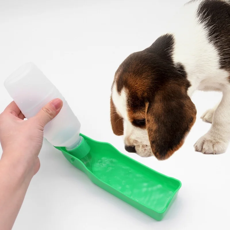 Bebedero plegable para mascotas, cuenco de agua portátil para perros y gatos, botella de agua de viaje para mascotas de 500ML/250ML, cuenco de plástico para beber al aire libre - imagen 3